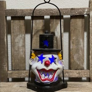 Creepy Killer Clown Lantern for Halloween Decor LED Multicolored Light Up Circus